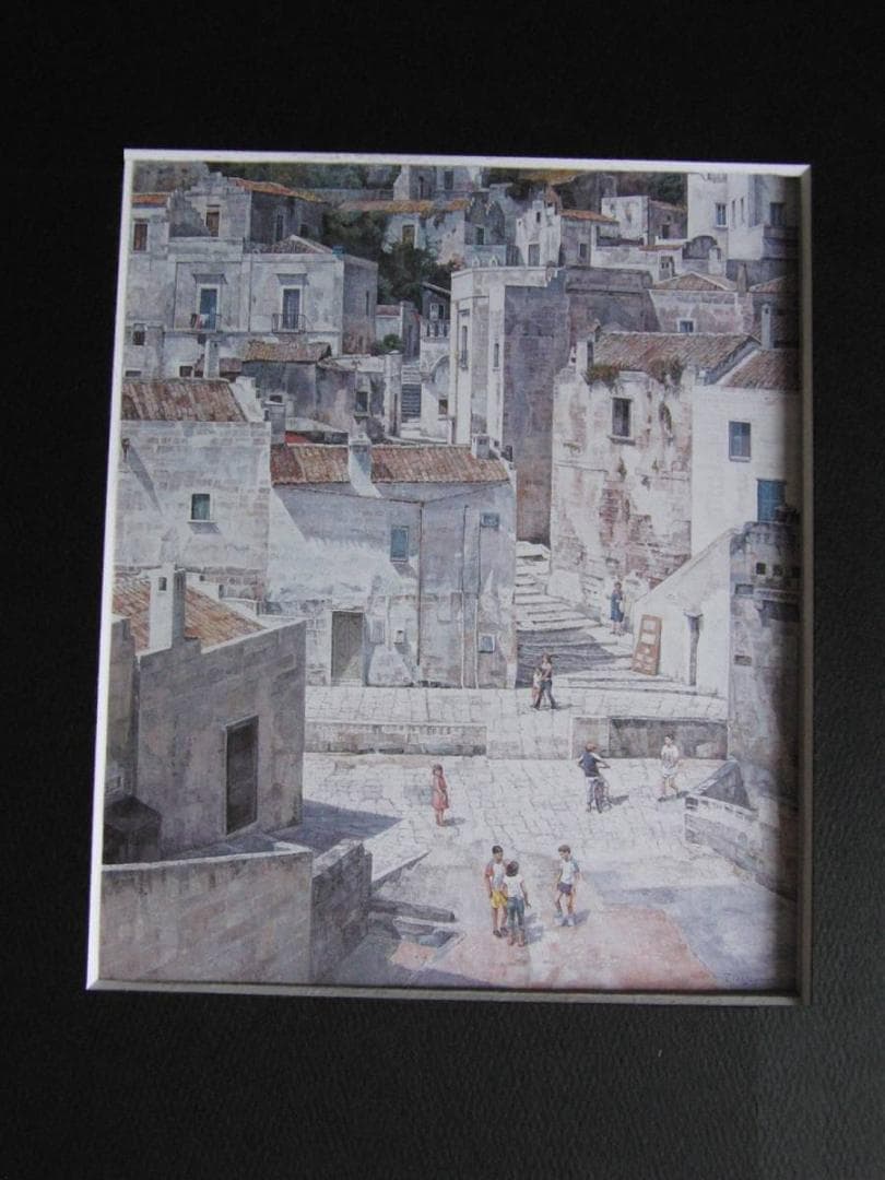 長谷川仂、【夏の陽射しの中で】、希少な額装用画集より