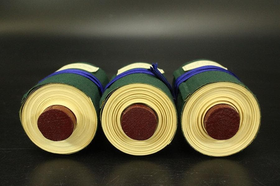 東海木曽両道中懐宝図鑑 上中下巻物 三点 (株)京文閣謹製 箱入(メ1654)