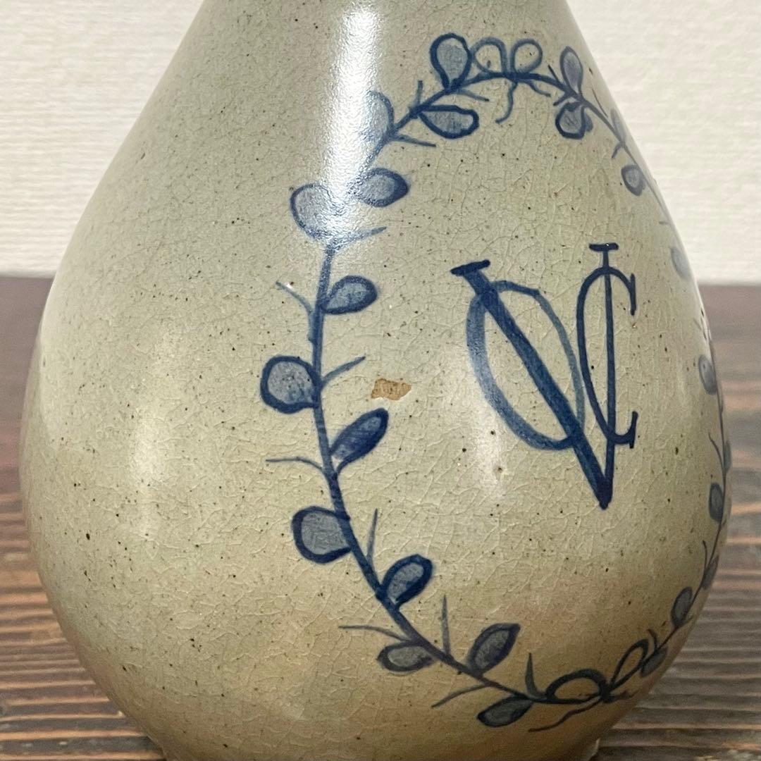 古伊万里 VOC 徳利 染付 草文 花器 花入