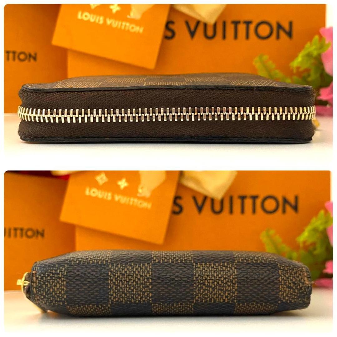 ルイ ヴィトン◎パース ラウンドファスナー ダミエ エベヌ ケース