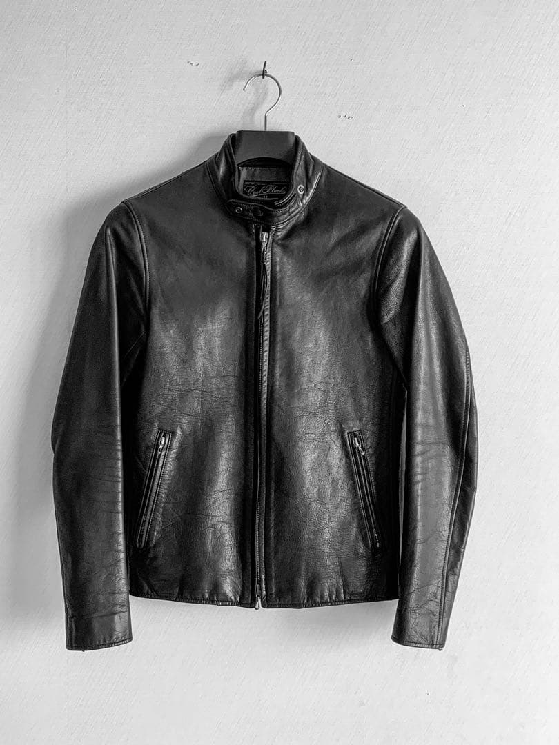 【定価30万円・EXILE着】　コールブラック 極上イーグルレザージャケット