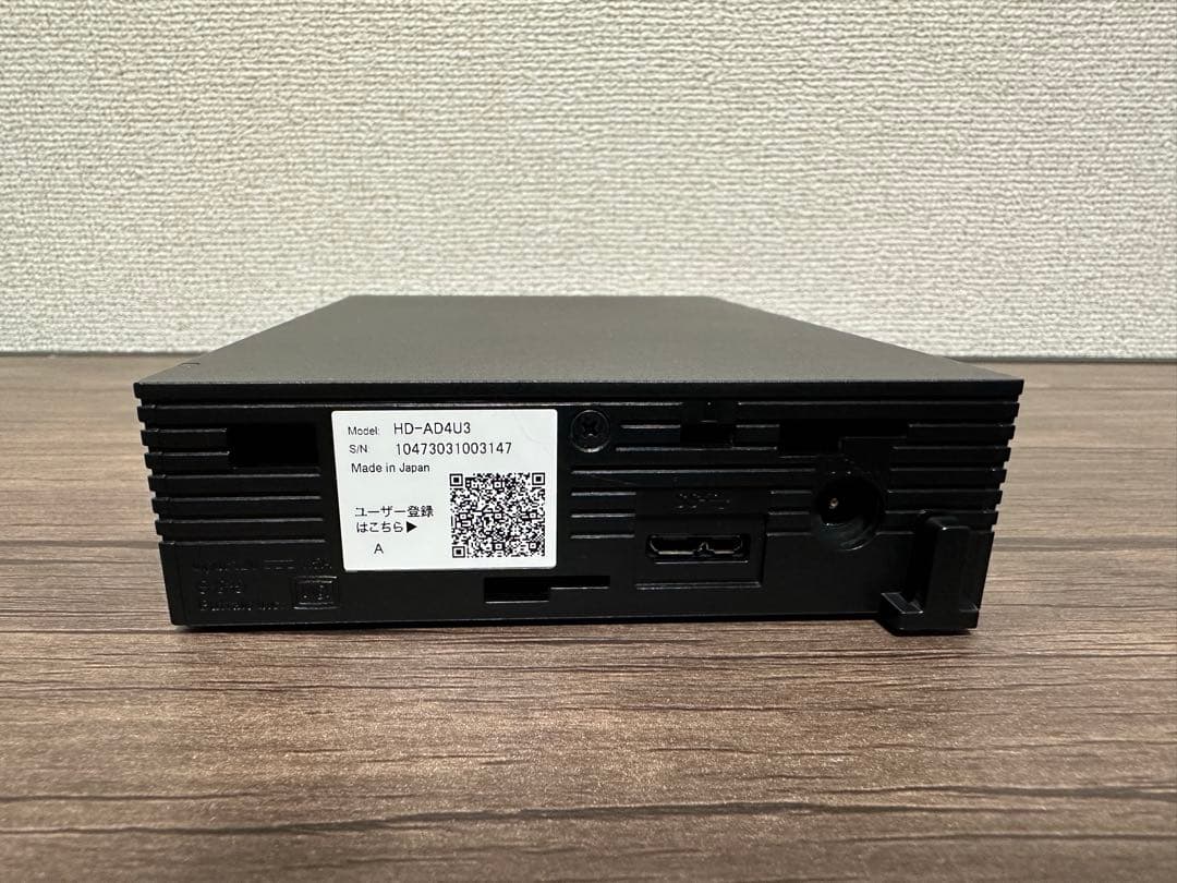 バッファロー 外付けハードディスク 4TB HD-AD4U3
