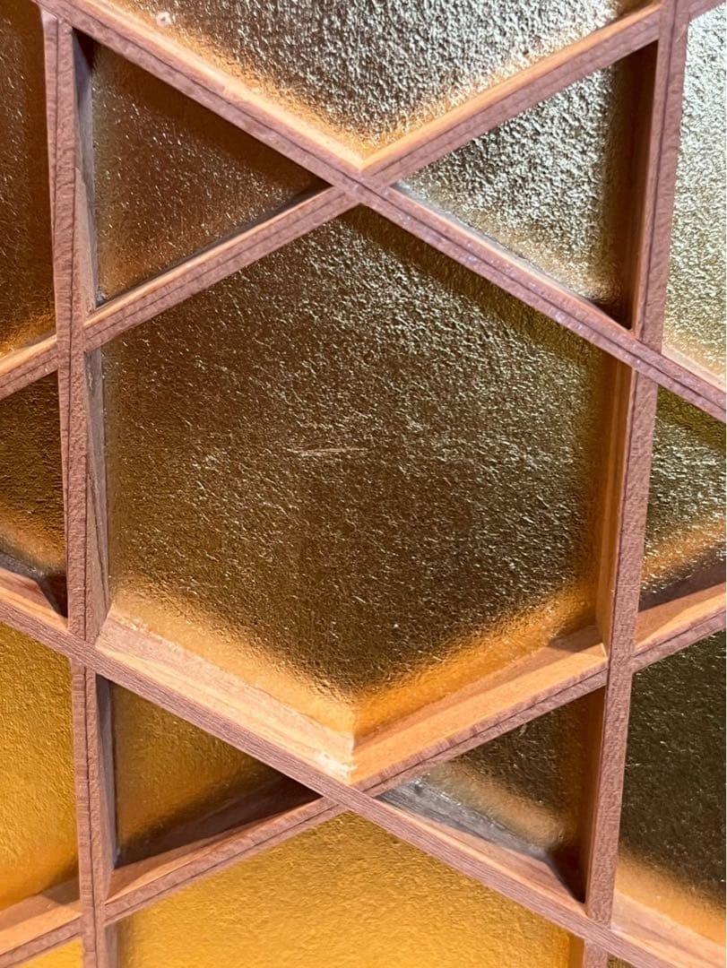 指物師 井川信斎 作 金張組子風炉先屏風 共箱 茶道具