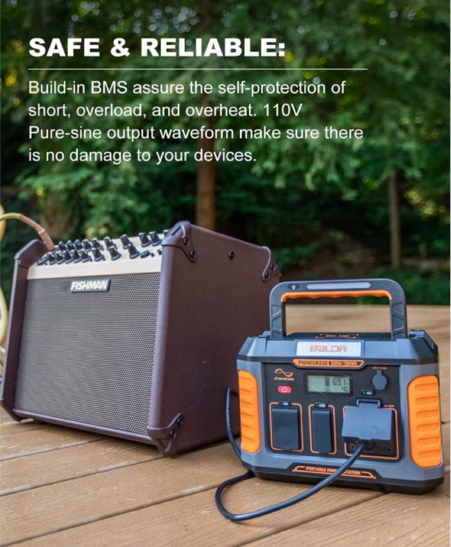 ポータブル電源330W 大容量　防災　キャンプ　アウトドア