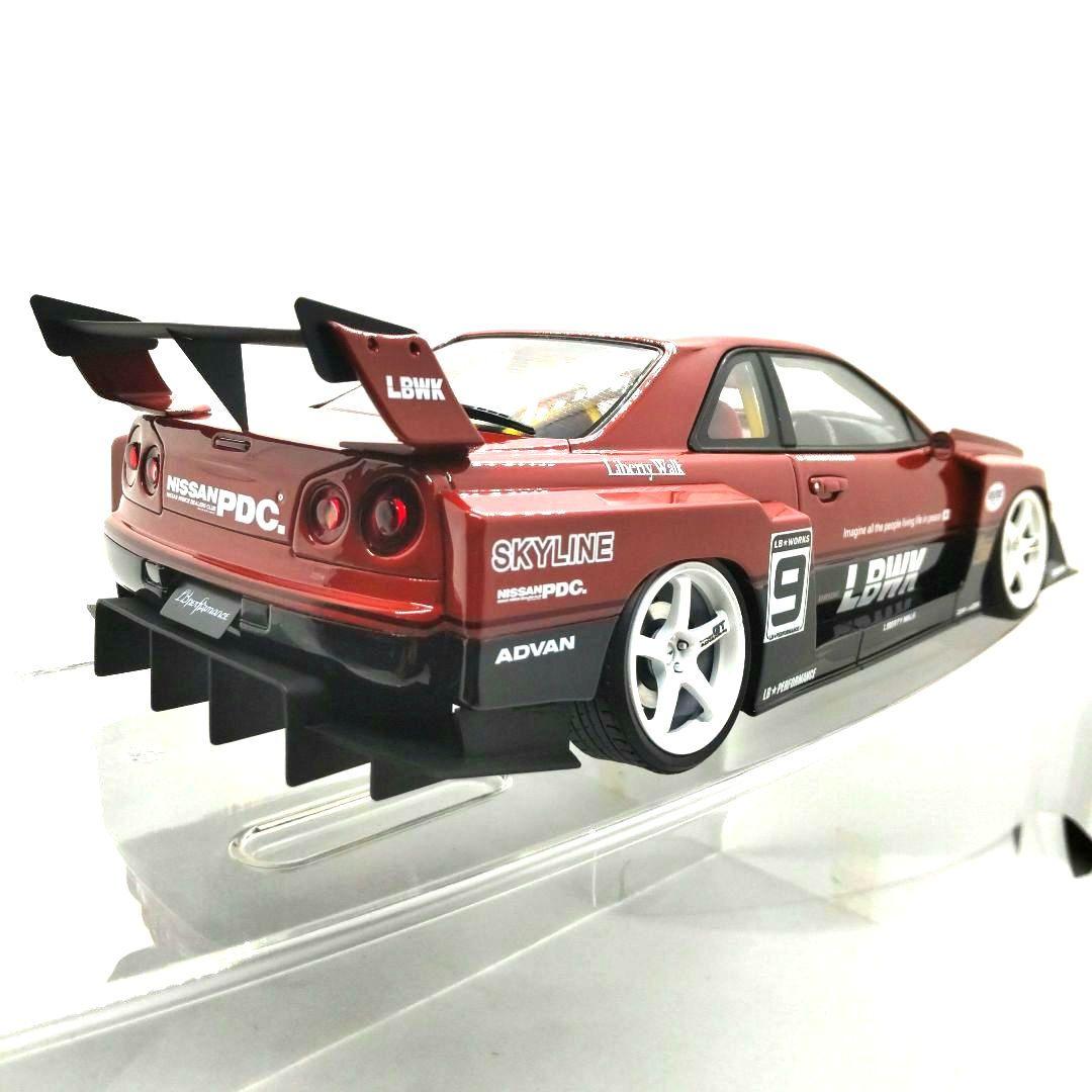 イグニッションモデル １/１８ ＬＢ-ＥＲ３４ スーパーシルエッ スカイライン