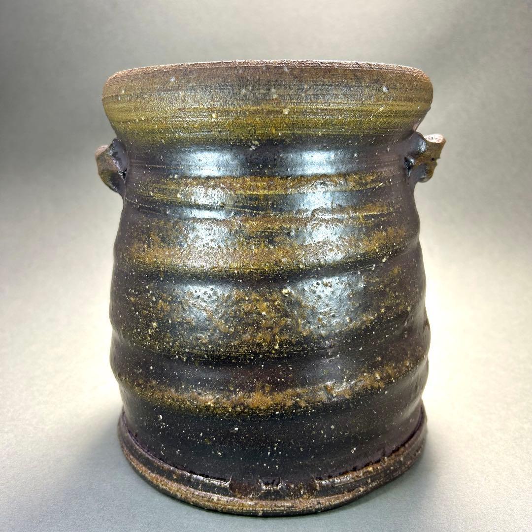 水指　『柴岡秀泉　備前焼』　お茶道具　茶道　共箱　工芸品