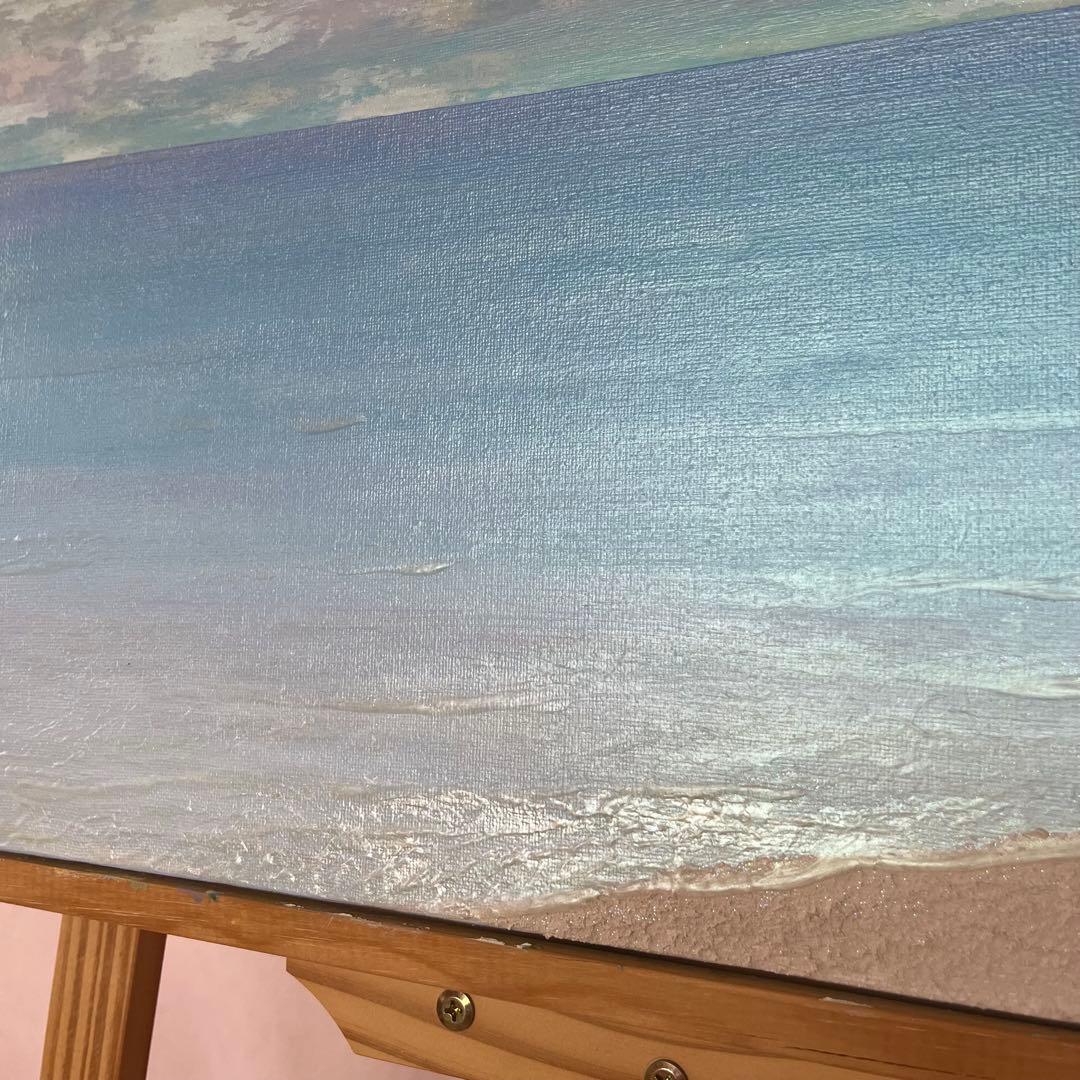 海の風景 テクスチャーアート 海の絵 海 海アート 癒し 風景　原画