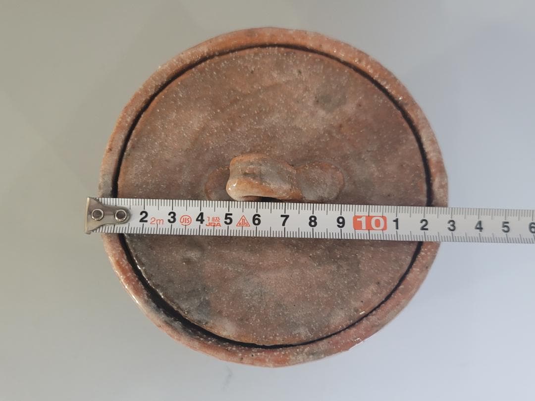 古美術 茶道 小川長楽造 赤楽 水指 在印 保証 DT156