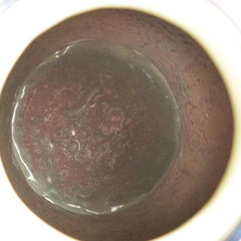 七宝焼　花文　花瓶　唐木台　桐箱付　M　R5684