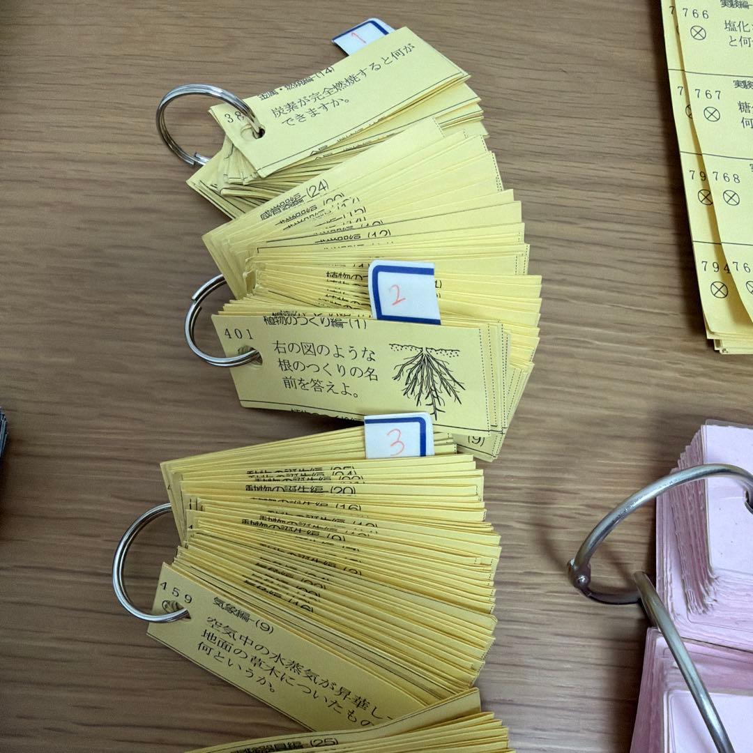 チェックカード 30点セット　灘中　甲陽　浜学園　算国理　漢字　慣用句　外来語