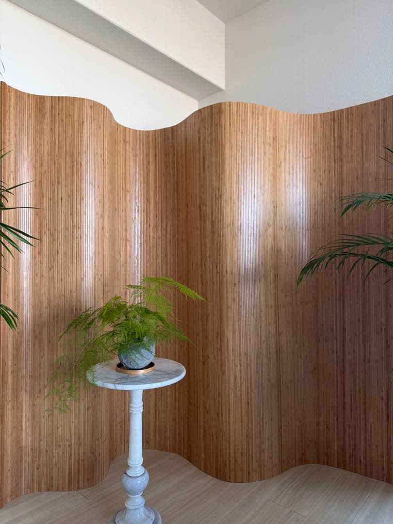 木製 波形パーテーション 縦（高さ）約150cm x 横幅200cm