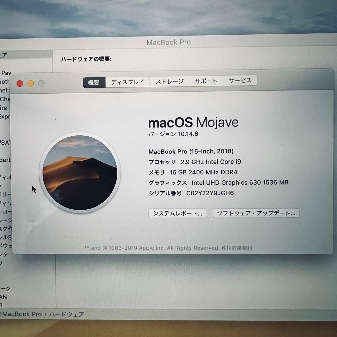 【高性能！】MacBook Pro 2018 16GB 512GB 15インチ