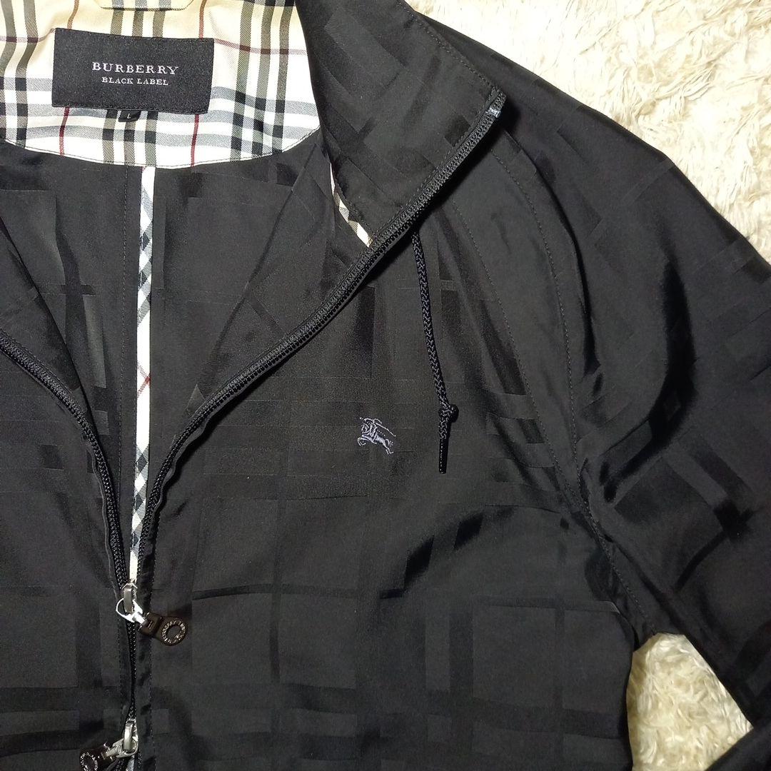 バーバリー　ブラックレーベル　ダブルジップ　シャドーチェック　ブルゾン　サイズL