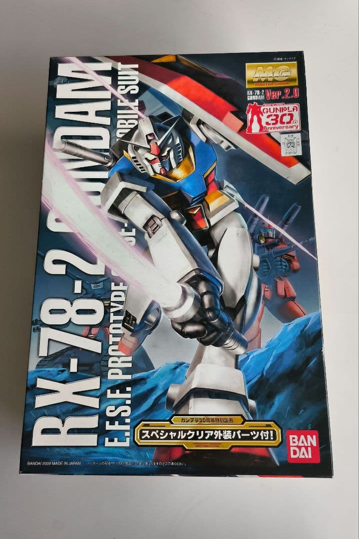 RX-78-2 ガンダム Ver.2.0 BANDAI スぺシャルクリア外装付