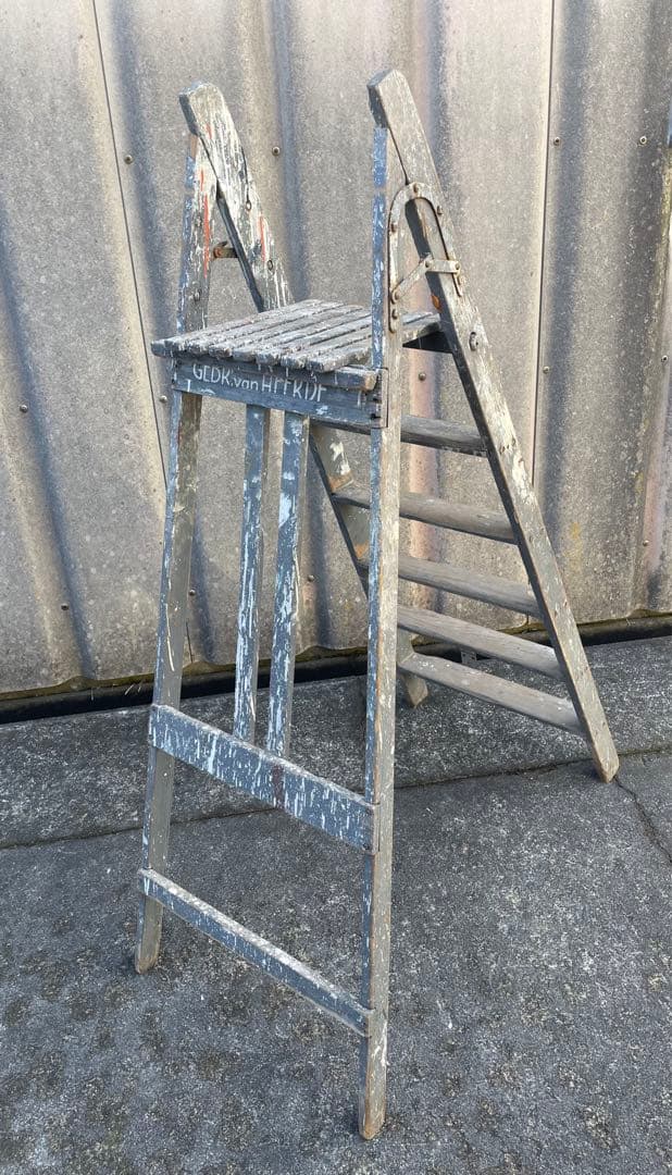 ビンテージ/イギリス/英国製/木製/大型/ラダー/脚立/ディスプレイ/店舗什器②