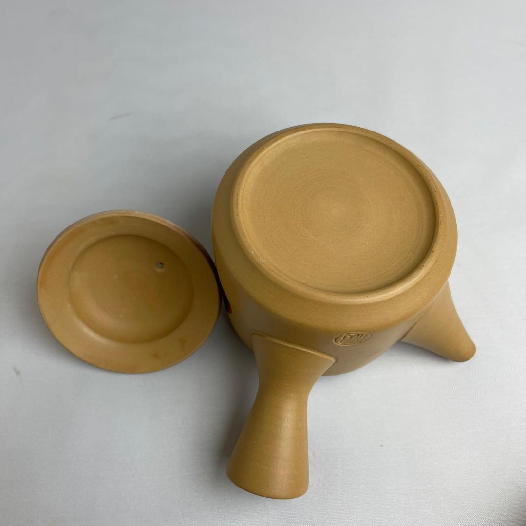 常滑焼　急須　石仙　「古竹」彫リ　茶器　茶道具　煎茶道具