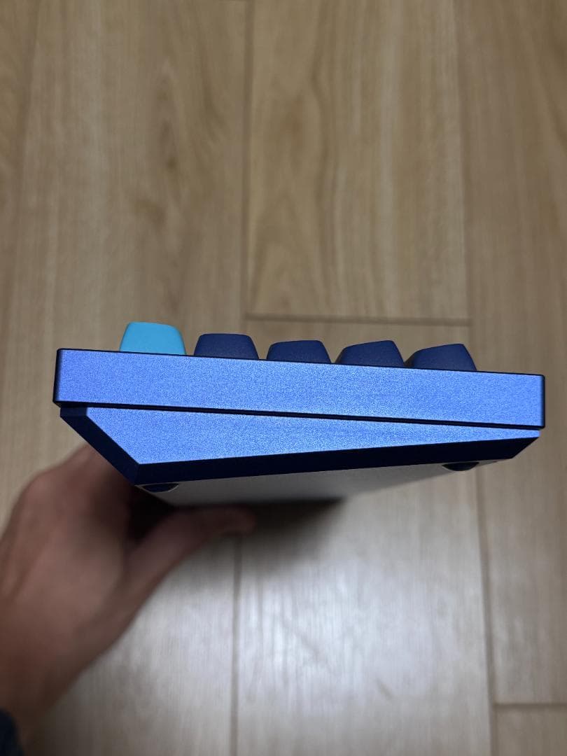 ★極美品★Keychron Q2 ネイビーブルー Gateron赤軸 ノブ付