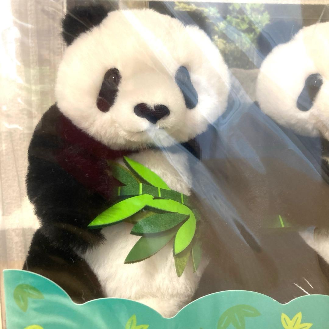 上野動物園　ぬいぐるみセット 暁暁＆蕾蕾　双子パンダありがとう商品　特典つき