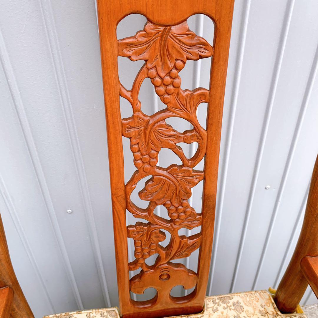 【稀少品】中国家具 ダイニング アームチェア 唐木家具 李朝家具 花梨