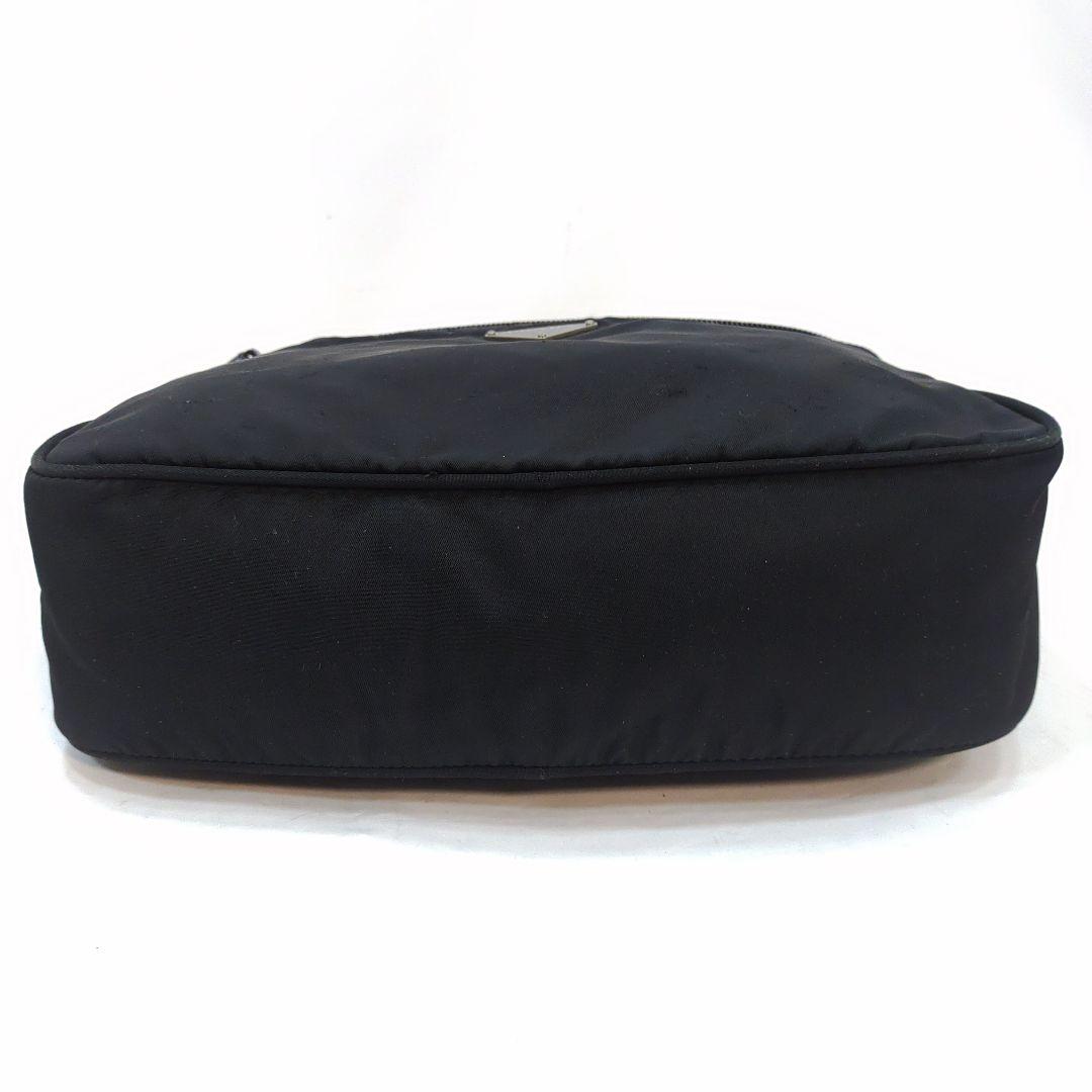 プラダ カメラバッグ ショルダーバッグ レザー×ナイロン 黒 三角ロゴ