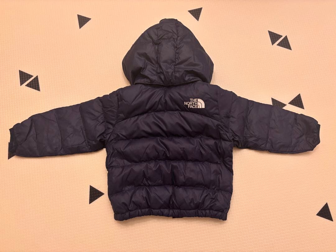 THE NORTH FACE ネイビーフード付きダウンジャケット 90