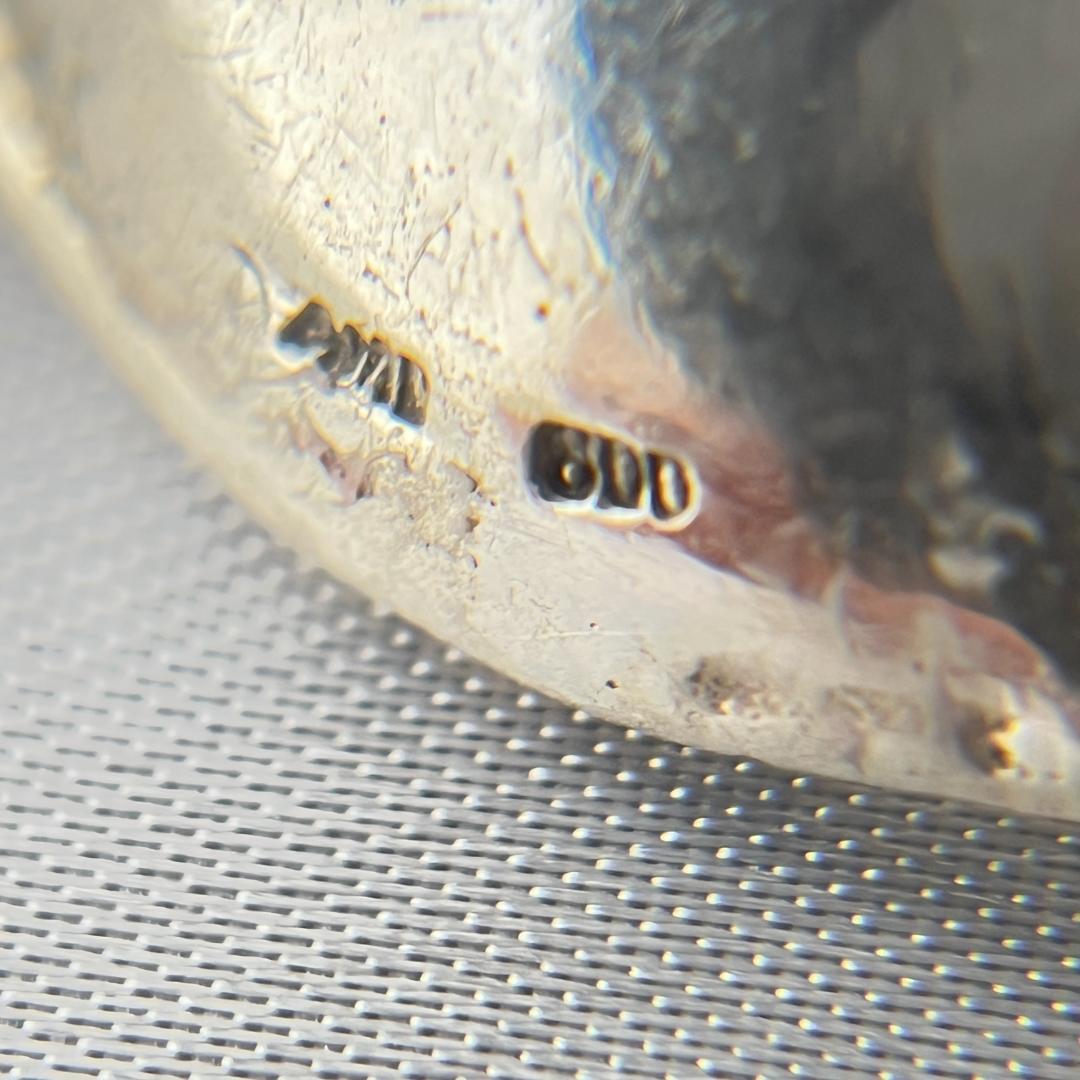 【ドイツ】シュガースプーン 2本 / オードブルピック【純銀】薔薇の蕾　葡萄