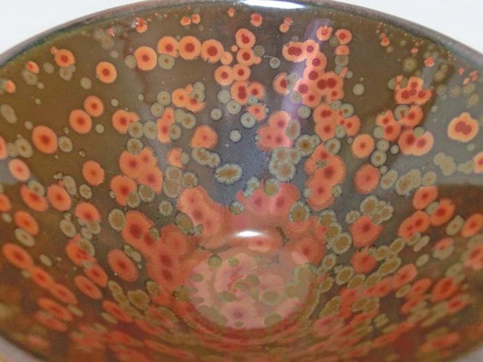 ☆中国陶磁☆唐山陶研☆曜変天目☆金圏釉☆金虹彩☆油滴紋☆陶瓷☆茶碗☆箱付き☆