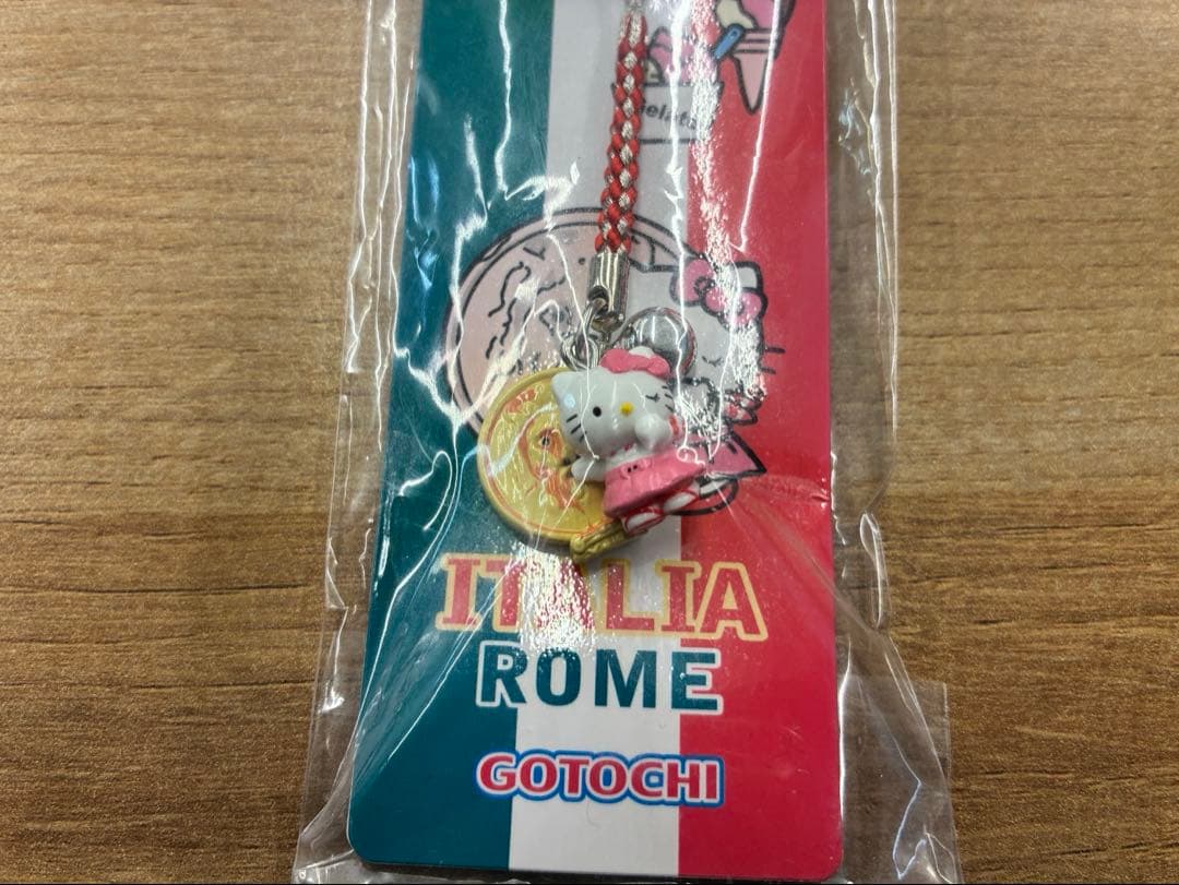イタリアご当地ハローキティ キーホルダー 2点セット ストラップ ローマ レトロ