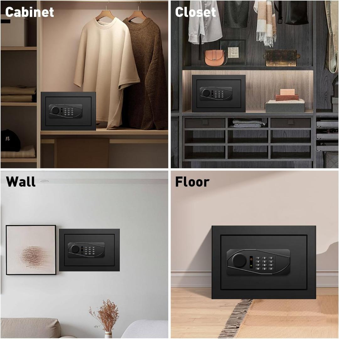 金庫 小型　耐火 耐水　小型金庫 FB25G-ブラック