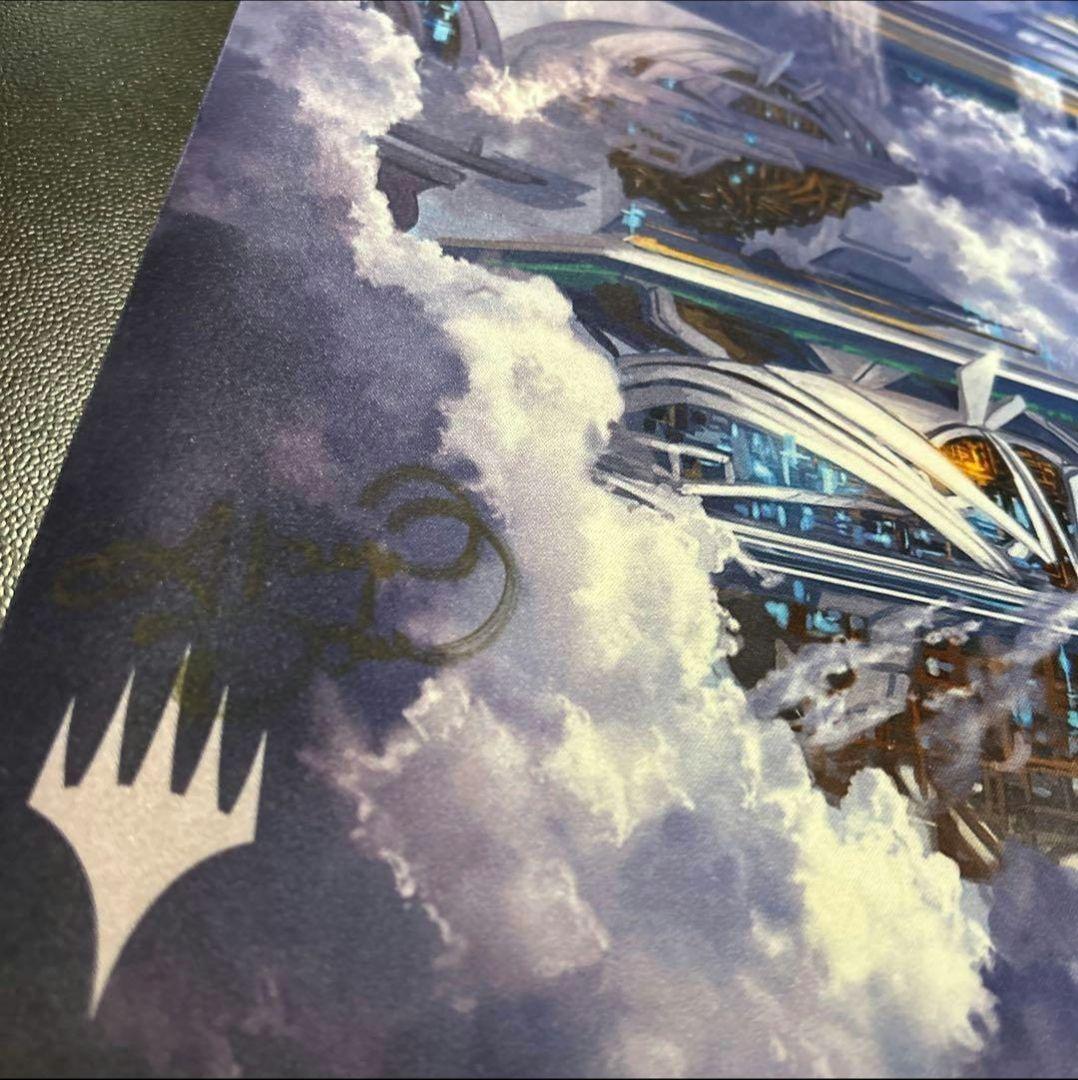 天上都市、大田原 プレイマット サイン付き MTG