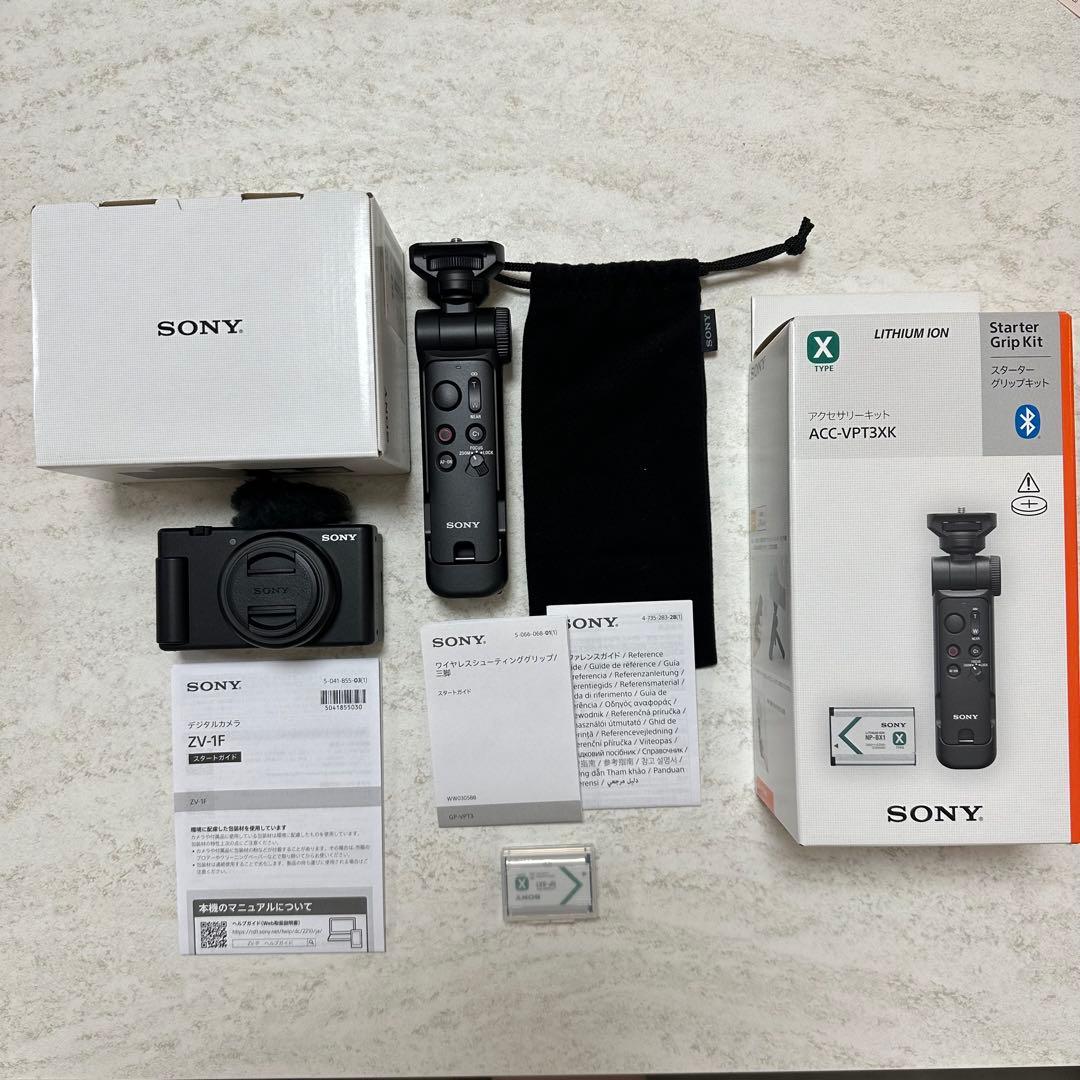 ソニー SONY ZV-1F グリップ+バッテリー付き