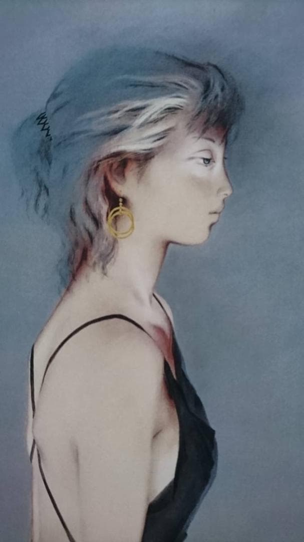 北田 克己、くちなしのころ、厳選、希少画集画、新品高級額 額装付