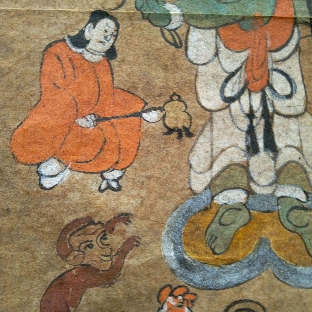 本物大津絵、青面金剛(不動明王）