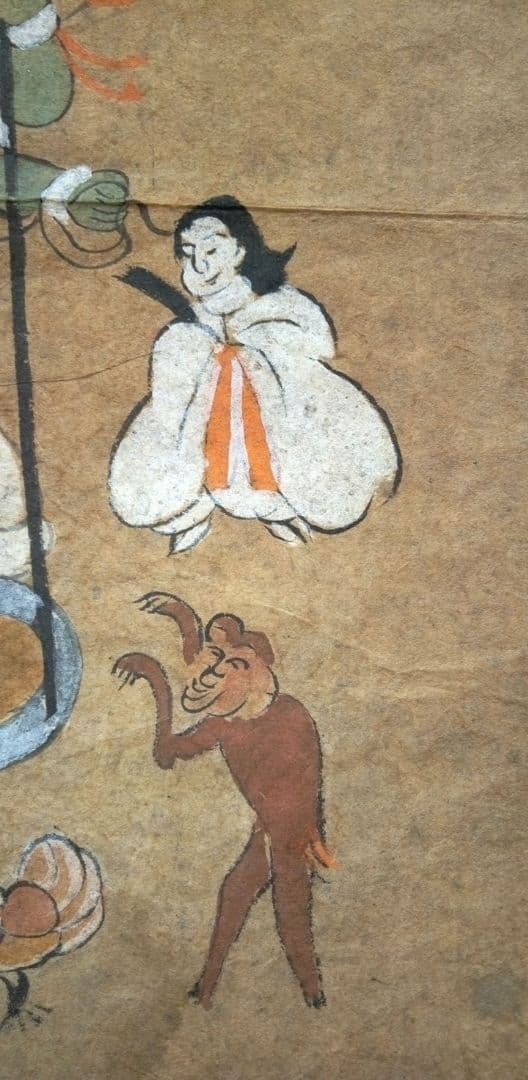 本物大津絵、青面金剛(不動明王）