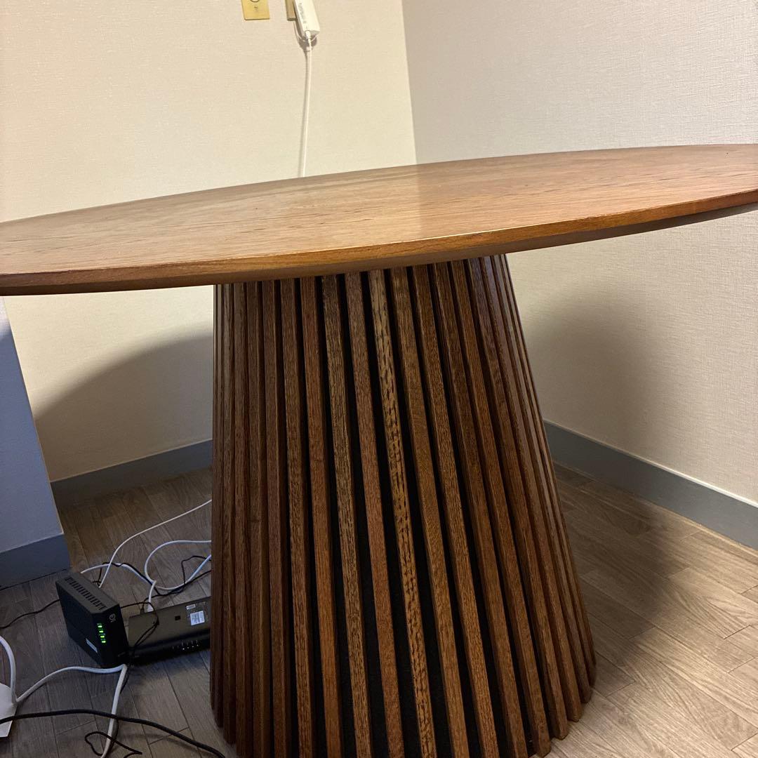 NOCE 木製円形ダイニングテーブル※東京都目黒区　直接お受け取り