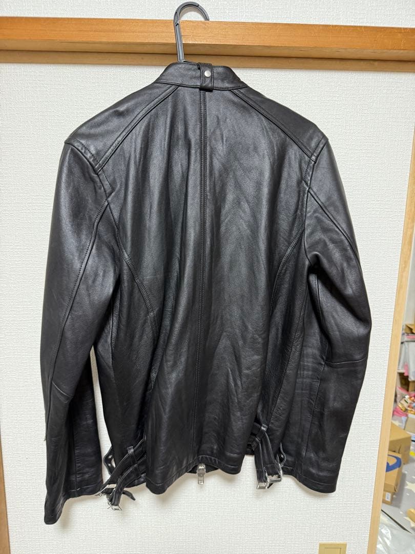 ジャックローズ　ラムレザー　シングルライダースジャケット　XL 黒