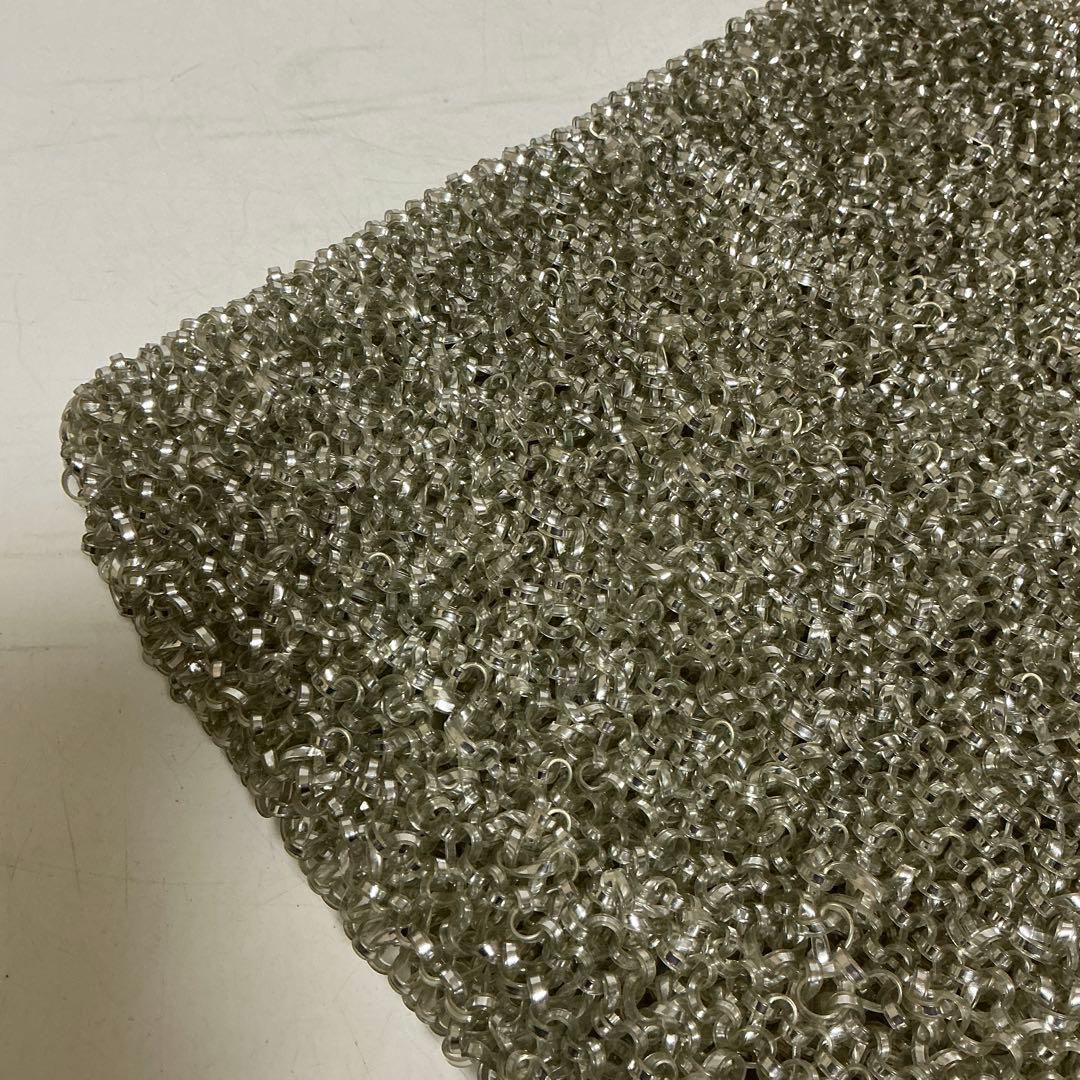 アンテプリマ　ワイヤーバッグ　シルバー メタル編み込みハンドバッグ