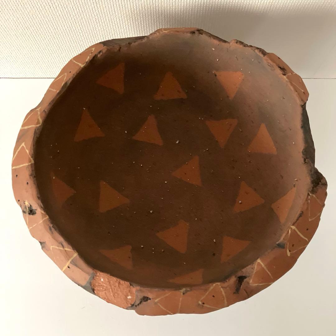 新品未使用 笠間焼 芳賀美智子氏 脚付変容鉢