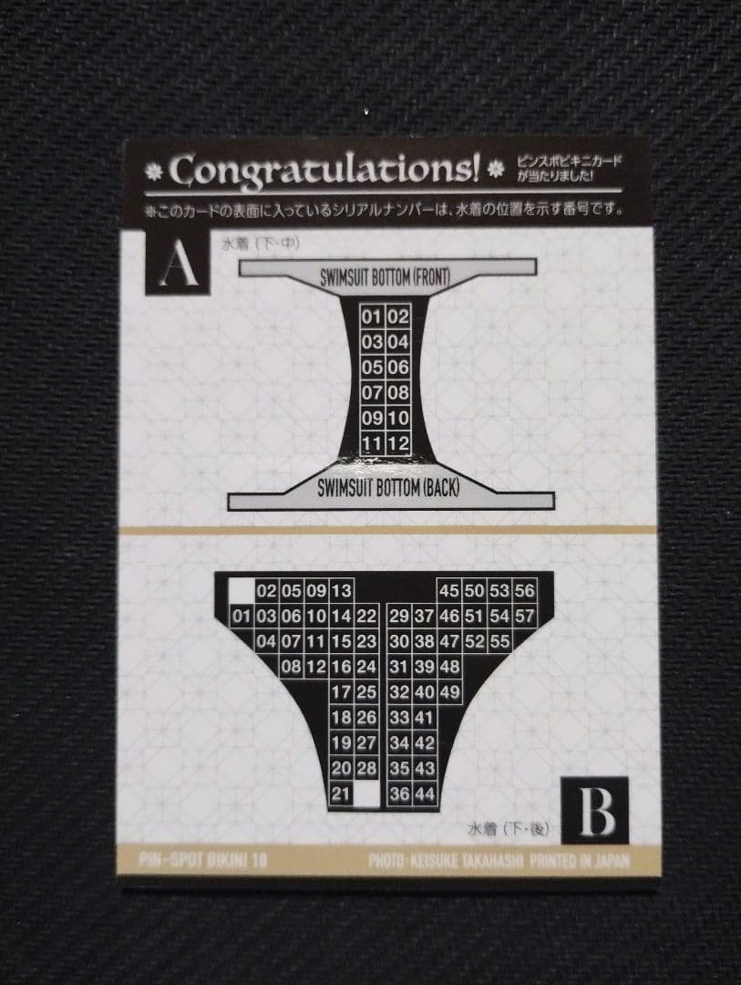 HIT'S/中島史恵　　ピンスポビキニカード　最高部位　センター
