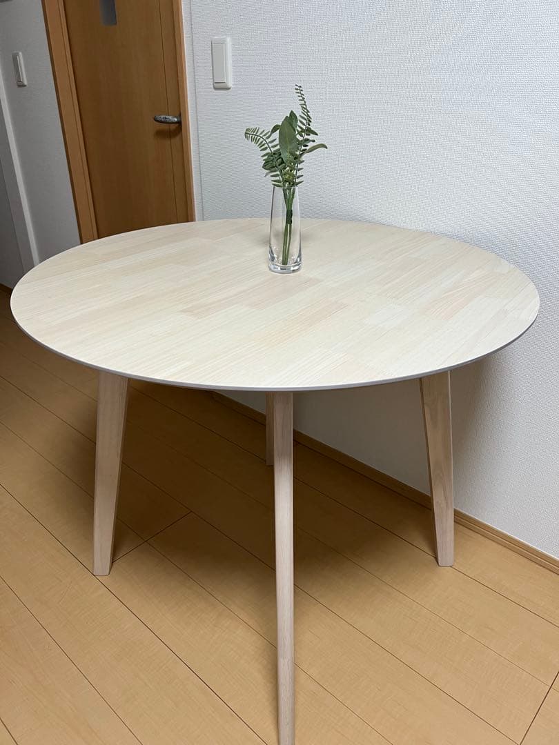 【北欧風】円形ダイニングテーブル(中)