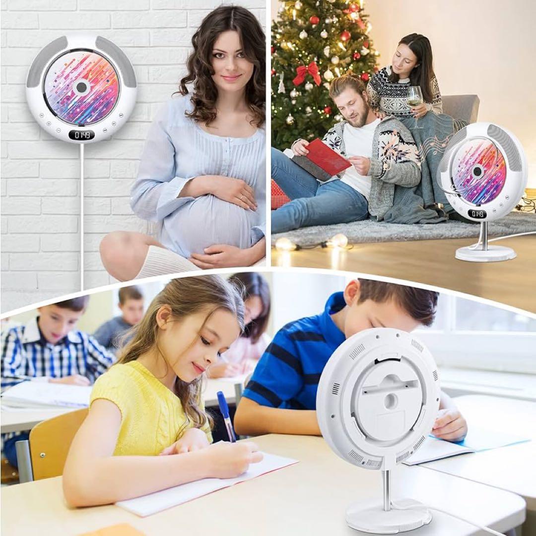 CDプレーヤー 卓上設置 CDラジオ 多機能 防塵 透明カバー ミニコンポ