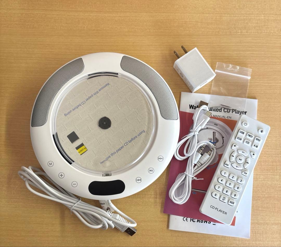 CDプレーヤー 卓上設置 CDラジオ 多機能 防塵 透明カバー ミニコンポ