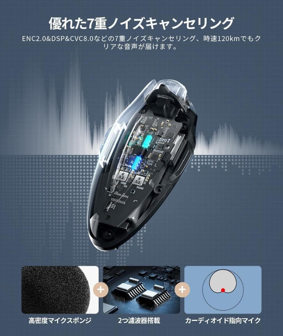 バイク インカム H6 バイク用インカム QIK-Mesh2.0 音楽ながら通話