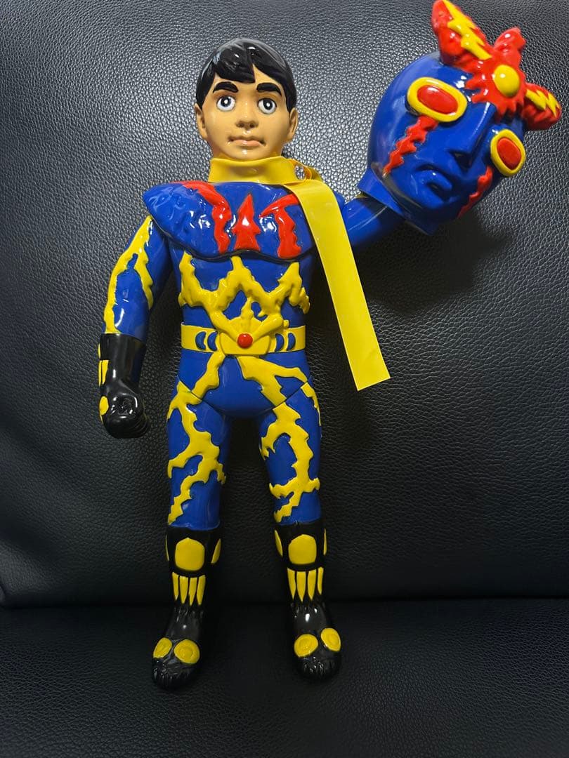 イナズマン パチ フィギュア ビンテージ レトロ 27cm マスク着脱式