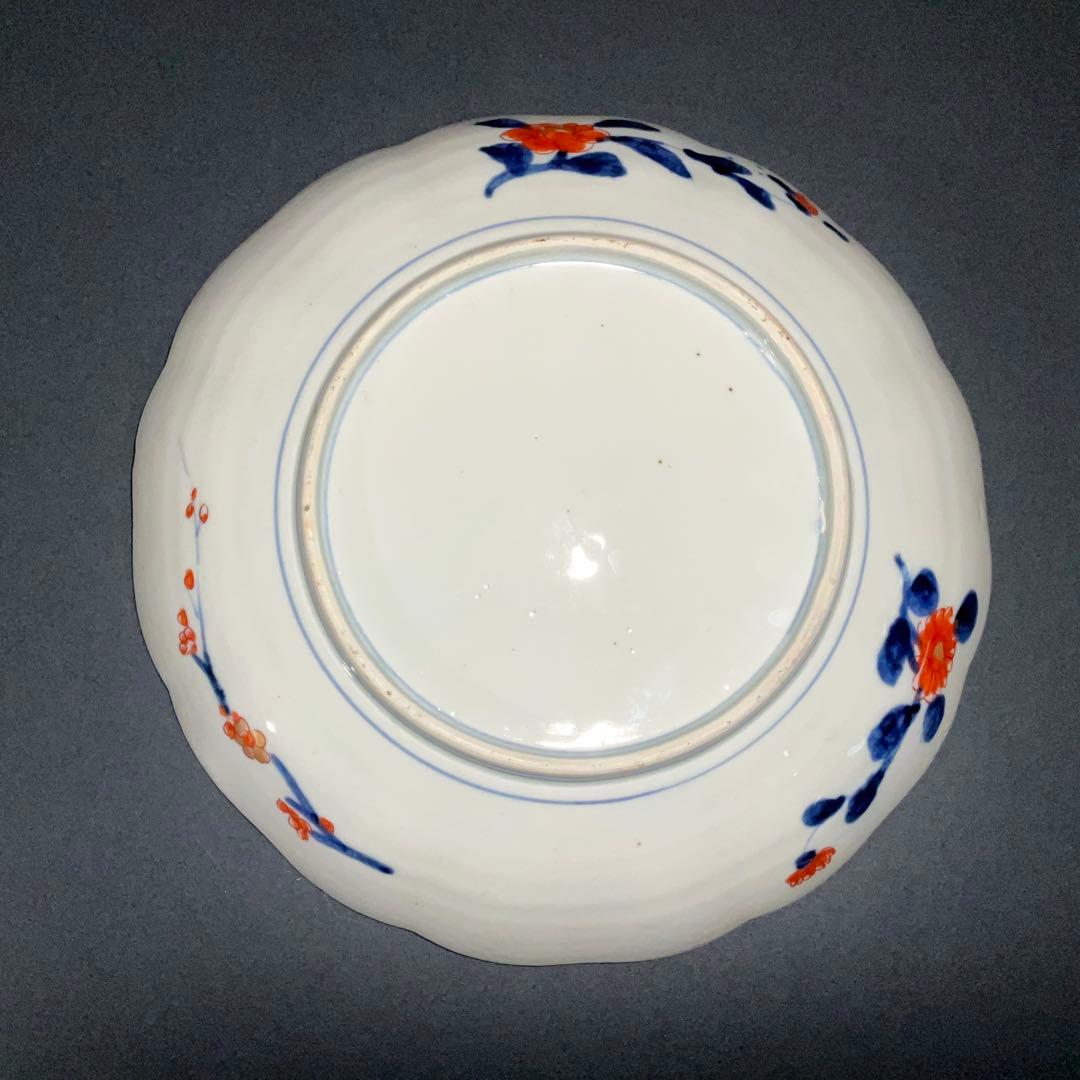 伊万里金襴手山水図八寸皿　Φ24㎝　骨董　古伊万里　江戸幕末　R0918w1ダS