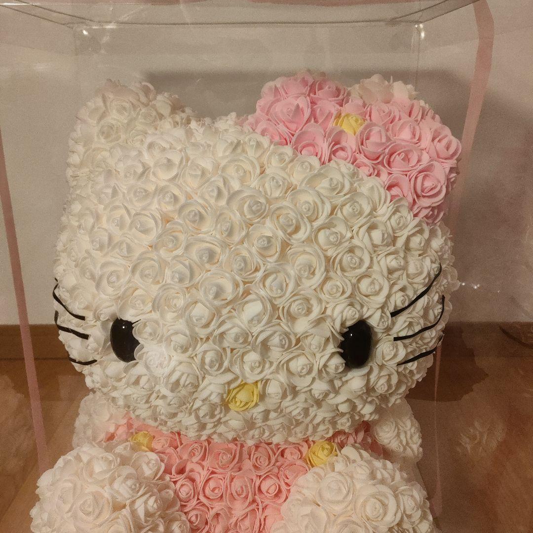 美品 ハローキティ 大型 ぬいぐるみ ブリザードフラワー