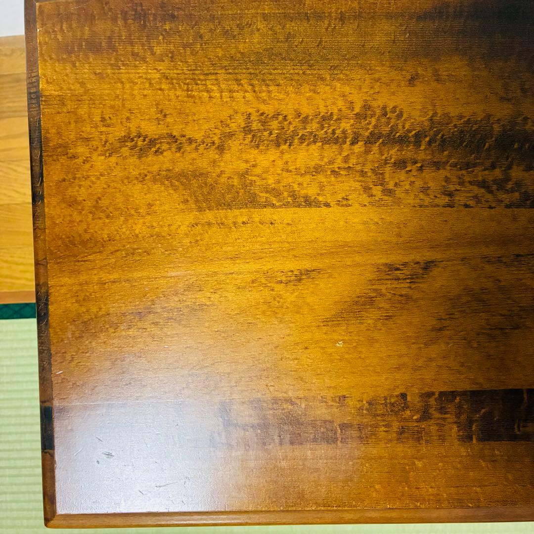 オールドカリモク　サイドテーブル　マガジンラックつき　コロニアル