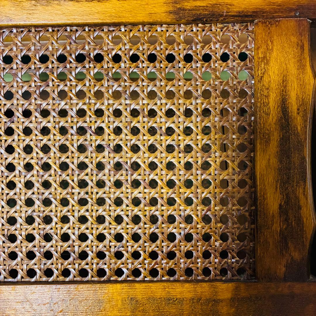 オールドカリモク　サイドテーブル　マガジンラックつき　コロニアル