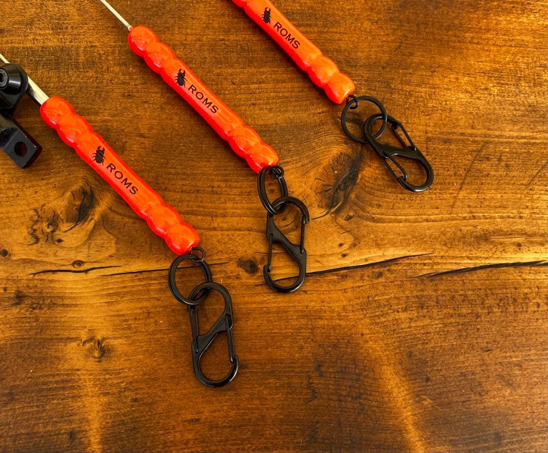 クワガタ採集セット　オリジナルかき出し棒　採集道具　迷彩柄　採集ケース　オレンジ