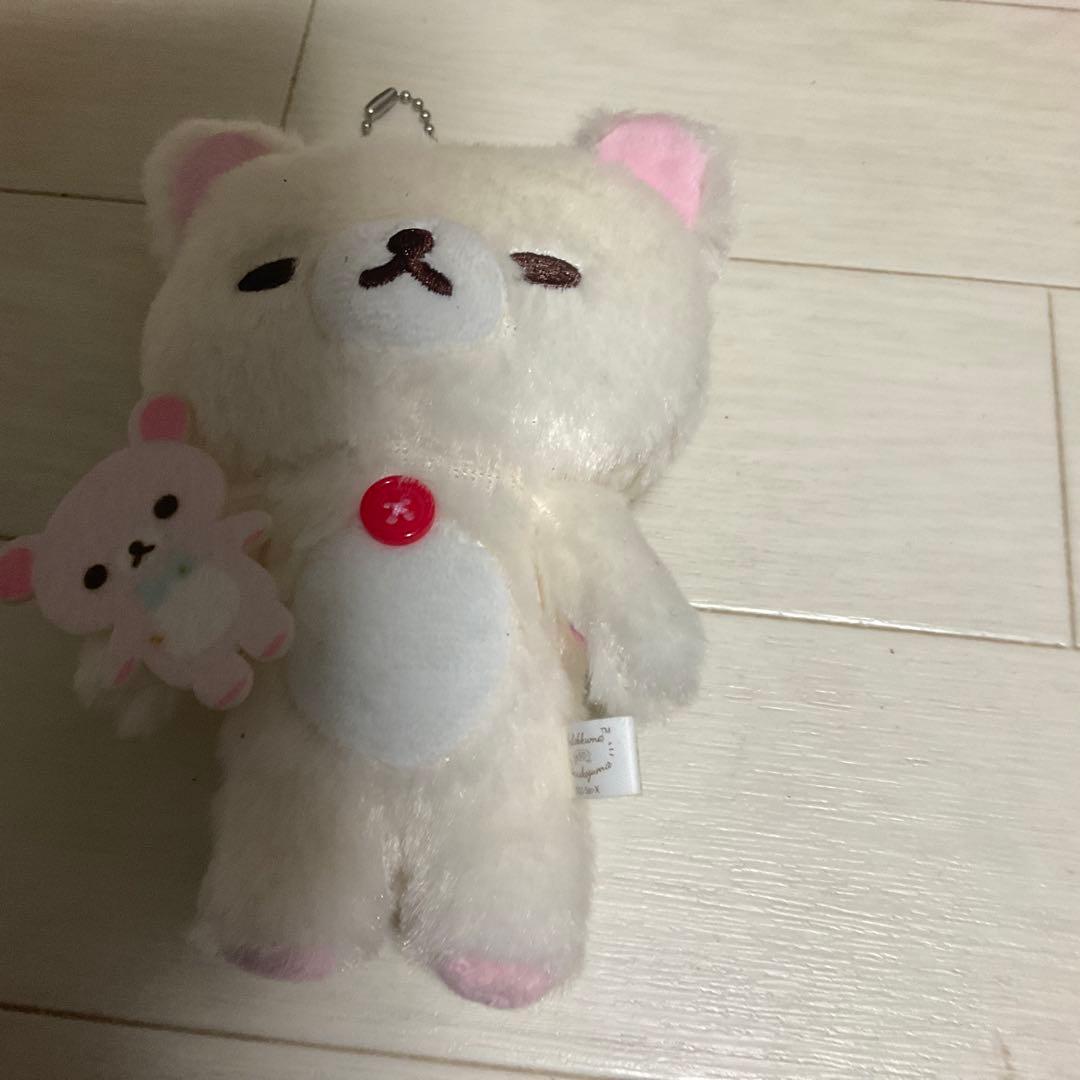 コリラックマSan-X白いふわふわ素材白いクマの子肉球刺繍コリゴグふんわり天使